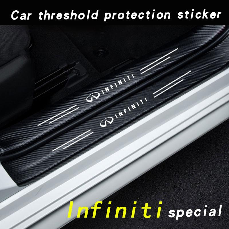 Car Sill pedal Rear Bumper Protection Stickers For Infiniti FX35 Q50 Q30 ESQ QX50 QX60 QX70 EX JX35 G35 G37 EX3 Accessories6ged