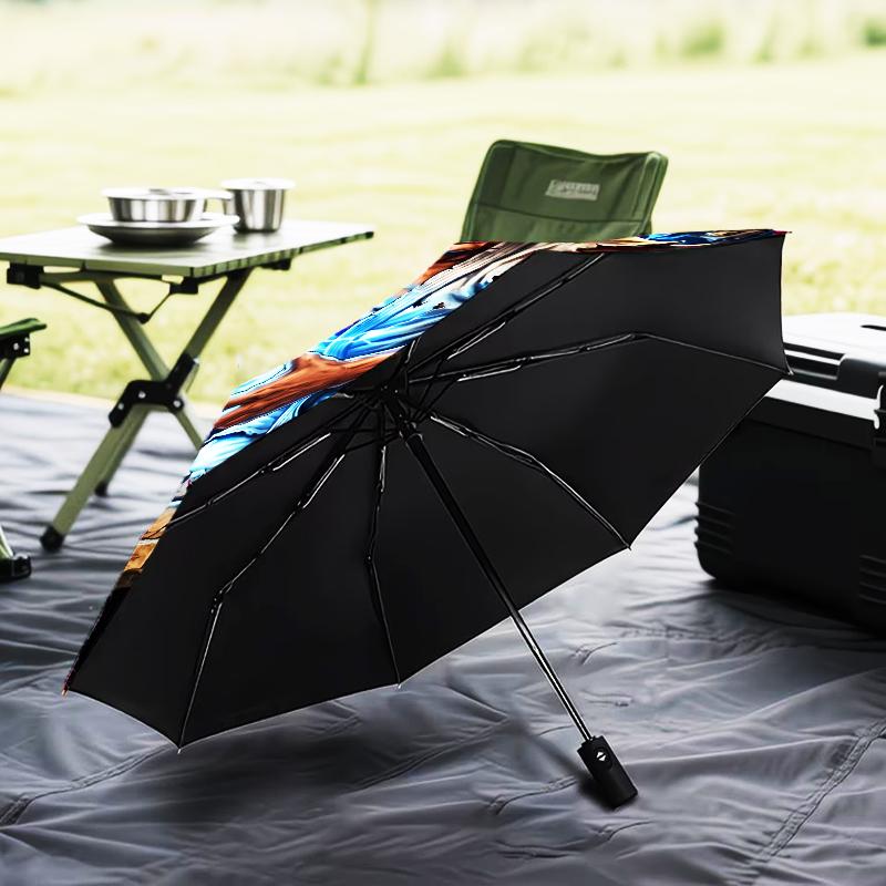 Game Fighter Energy Burst Umbrella 8-Frame for Travel, Camping, Casual Lightweight Portable Umbrella, Essential for Every Family Holidays Gift