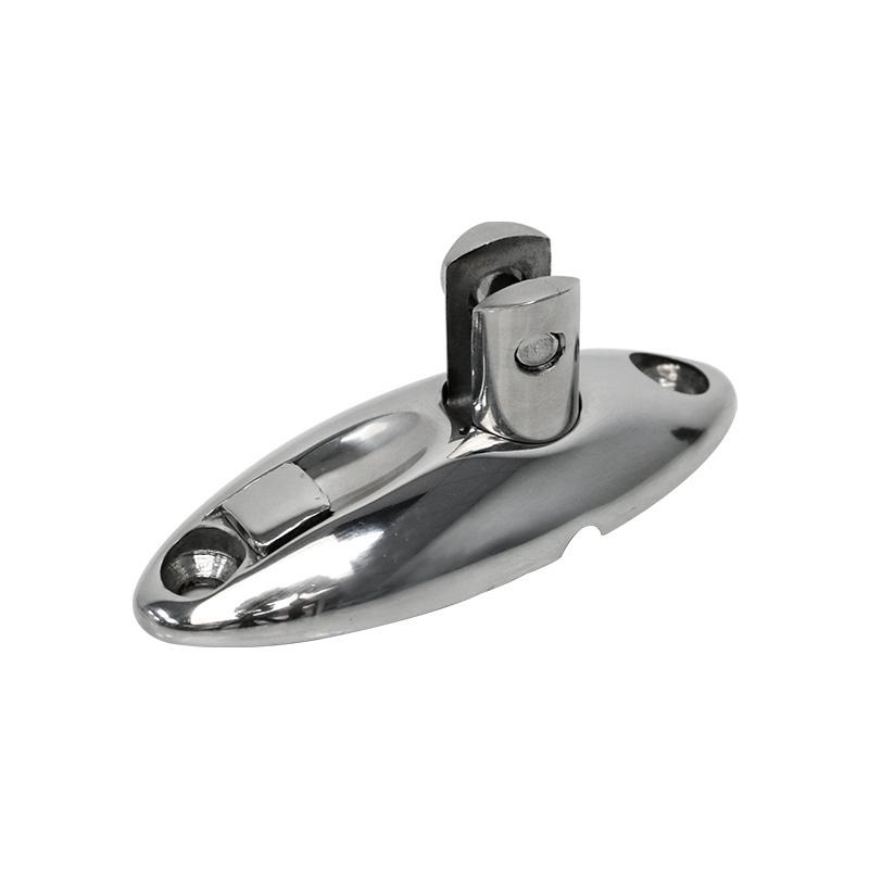 360° Adjustable Bimini Top Mount Swivel Deck Hinge With Rubber Pad Quick Release Pin 316 Stainless Steel Boat Accessories