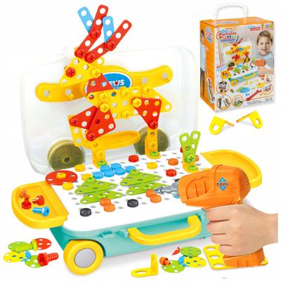 Creative Educational Construction Blocks With Screwdriver In Case 258 Pieces