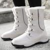 Women's Plus Size Fashionable, Anti Slip Wear-resistant Plush Warm High Top Cotton Boots Outdoor Snow Boots Woolen Boots