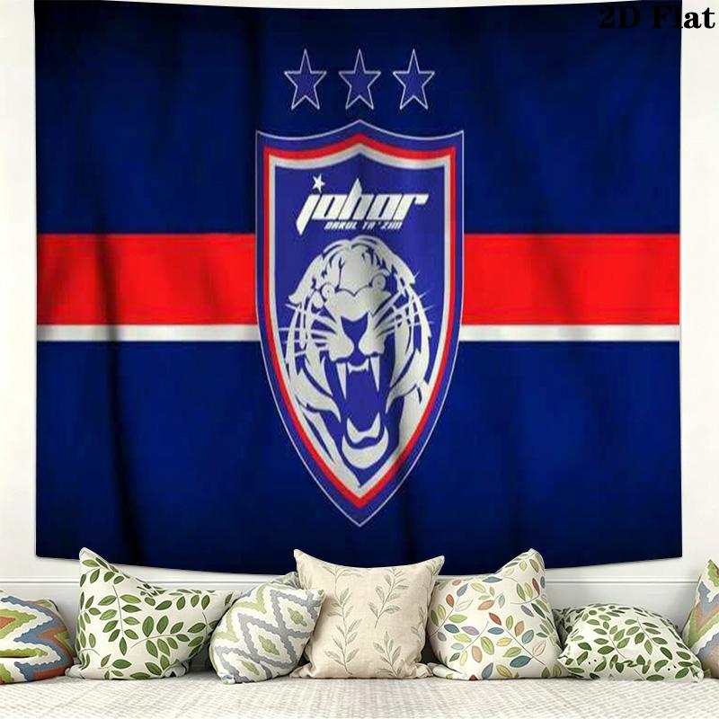 Johor Darul Ta'zim FC Wall Tapestry Aesthetic Wall Hanging Printed Fabric Blanket Decorative Tapestries for Bedroom Living Room Home Decor