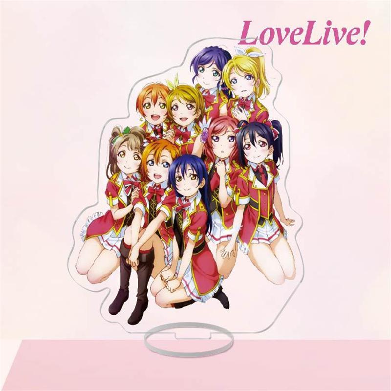 Мода Аниме Love Live Group Стенд Модель Пластина Брелок Котори Минами Нико Ядзава Сонода Уми Фигурки Стенд Держатель Стол