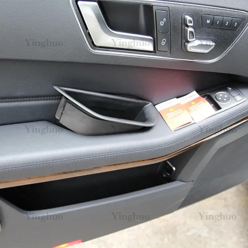 For Mercedes Benz E-Class W212 2010-2015 Door Handle Box Tray, Front Rear Storage Organizer ABS Interior Accessories