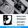 For Mazda 3 Axela 10-13 Mazdaspeed 3 Piano Black Air Outlet Gear Shift Door Handle Window Lift Panel Suits Car Interior Sticker