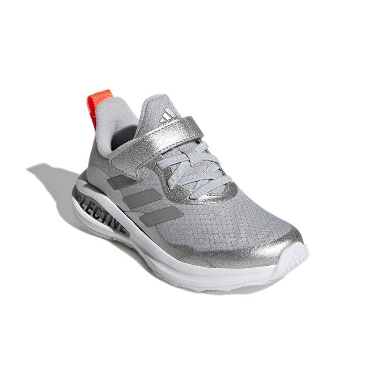 adidas Fortarun El K Нескользящие детские кроссовки с низким верхом Ярко-серебристые Детские кроссовки GY0226