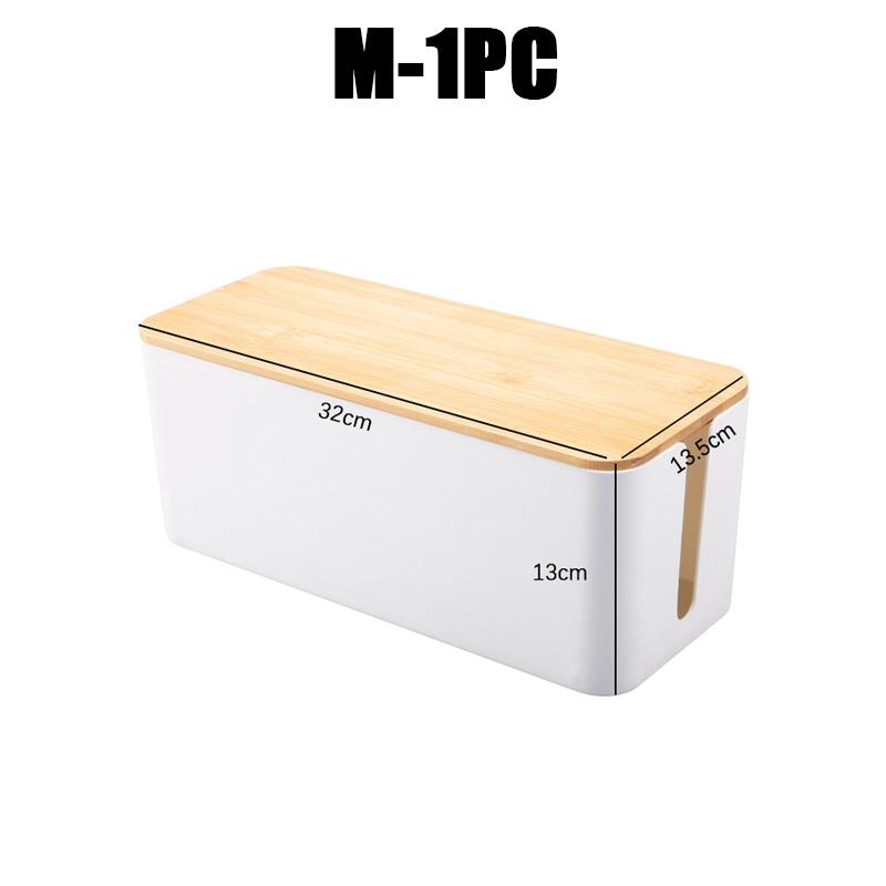 Ящик для хранения кабеля, деревянный чехол для хранения линии электропередачи, пылезащитный органайзер для розеток для зарядного устройства, чехол для проводов, домашний органайзер для намотки кабеля