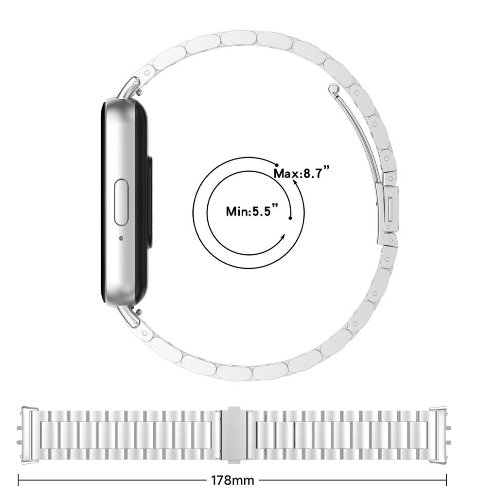 Ремешок из нержавеющей стали для Samsung Galaxy Fit 3, металлический браслет, роскошный деловой ремешок для Samsung Galaxy Fit3 SM-R390, аксессуары