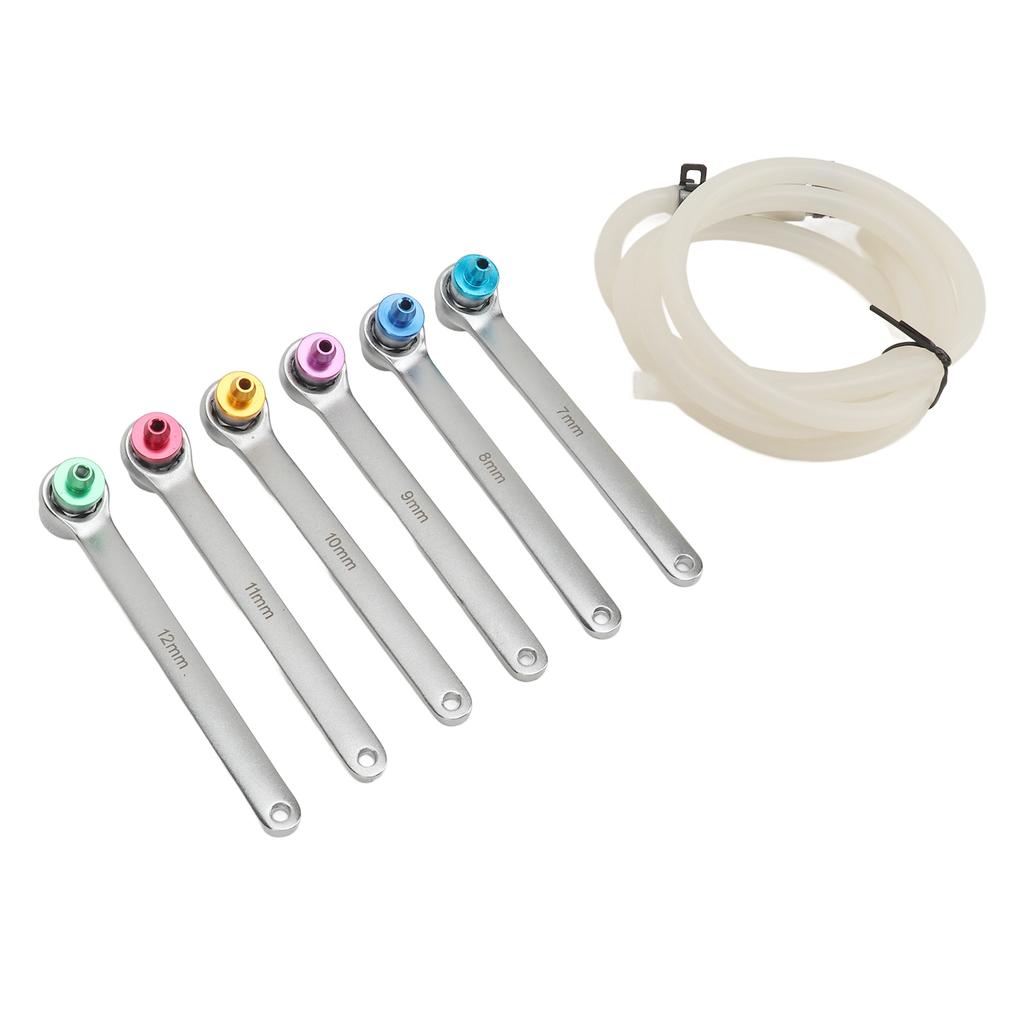 Набор инструментов для прокачки тормозов 7-12 мм 12-гранный гаечный ключ шланг для слива масла с обратным клапаном для автомобиля