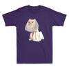 Ghost Cat Meme Funny Halloween Cat Artwork Vintage Unisexs Short Sleeve Tshirt