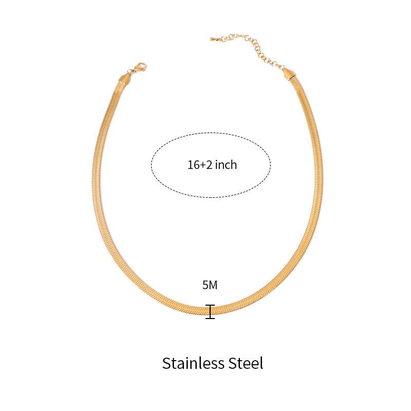 Blade Chain Versatile High-end Snake Bone Chain Hip-hop Necklace