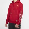 Nike Спортивная одежда, пуловер с длинными рукавами и клубным принтом, мужская толстовка с завязками, красная CU3670-687