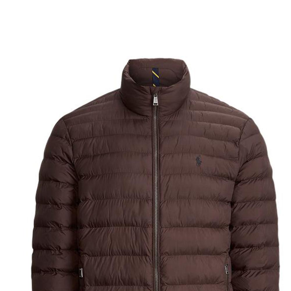 Polo Ralph Lauren однотонная повседневная куртка с застежкой-молнией на шее, мужские куртки коричневого цвета MNPOOTW16020928-201