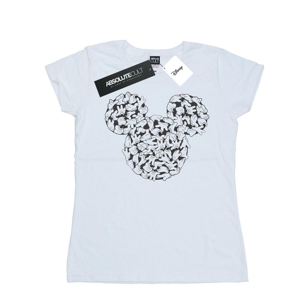 Disney Womens/Ladies Mickey Mouse Head Of Hands Cotton T-Shirt