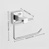 No‑Drill Self‑Adhesive Toilet Paper Holder, Chrome‑Plated Stainless‑Steel Wall‑Mount, Rust‑Proof Bathroom Storage