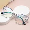 8330 Personalized Cat Glasses Frame Hollow Flat Glasses Fashionable Unisex Spring Foot Glasses Frame Anti-Blue Light Glasses
