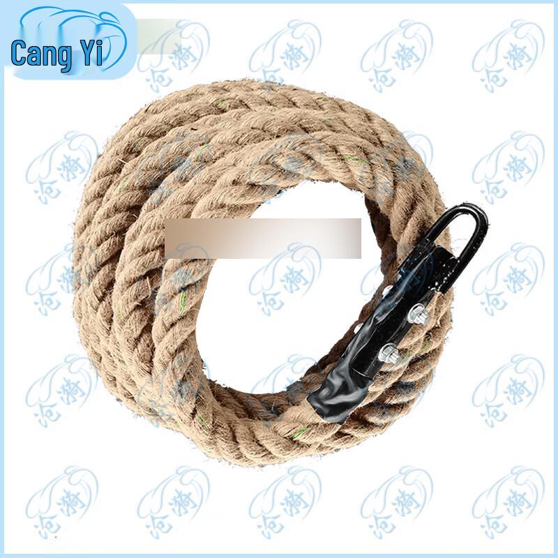 Джутовый канат для лазания со стальным крюком