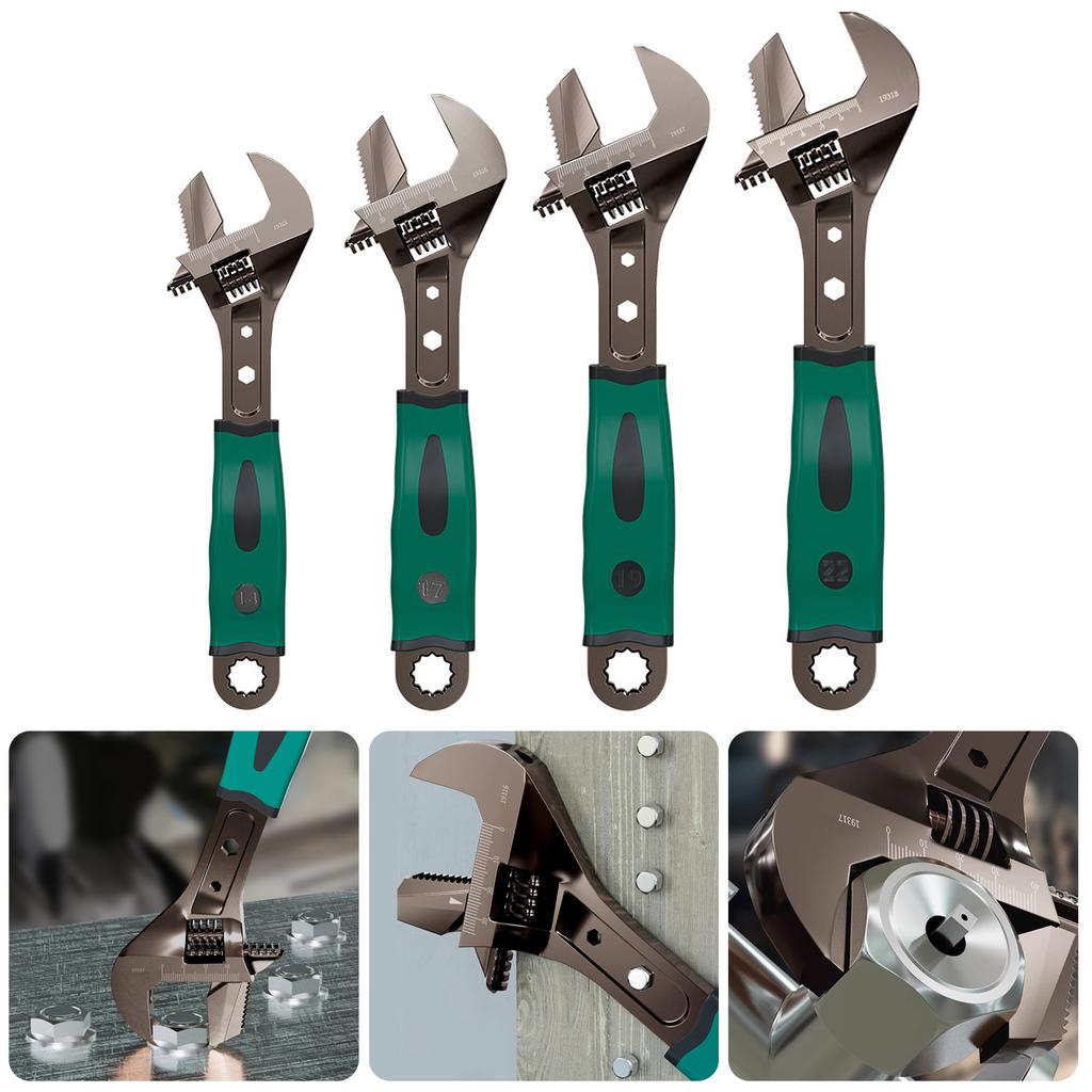 8/10/12/15inch Professional Universal Adjustable Wrench Multi-function Long Handle Large Open Monkey Spanner Tool