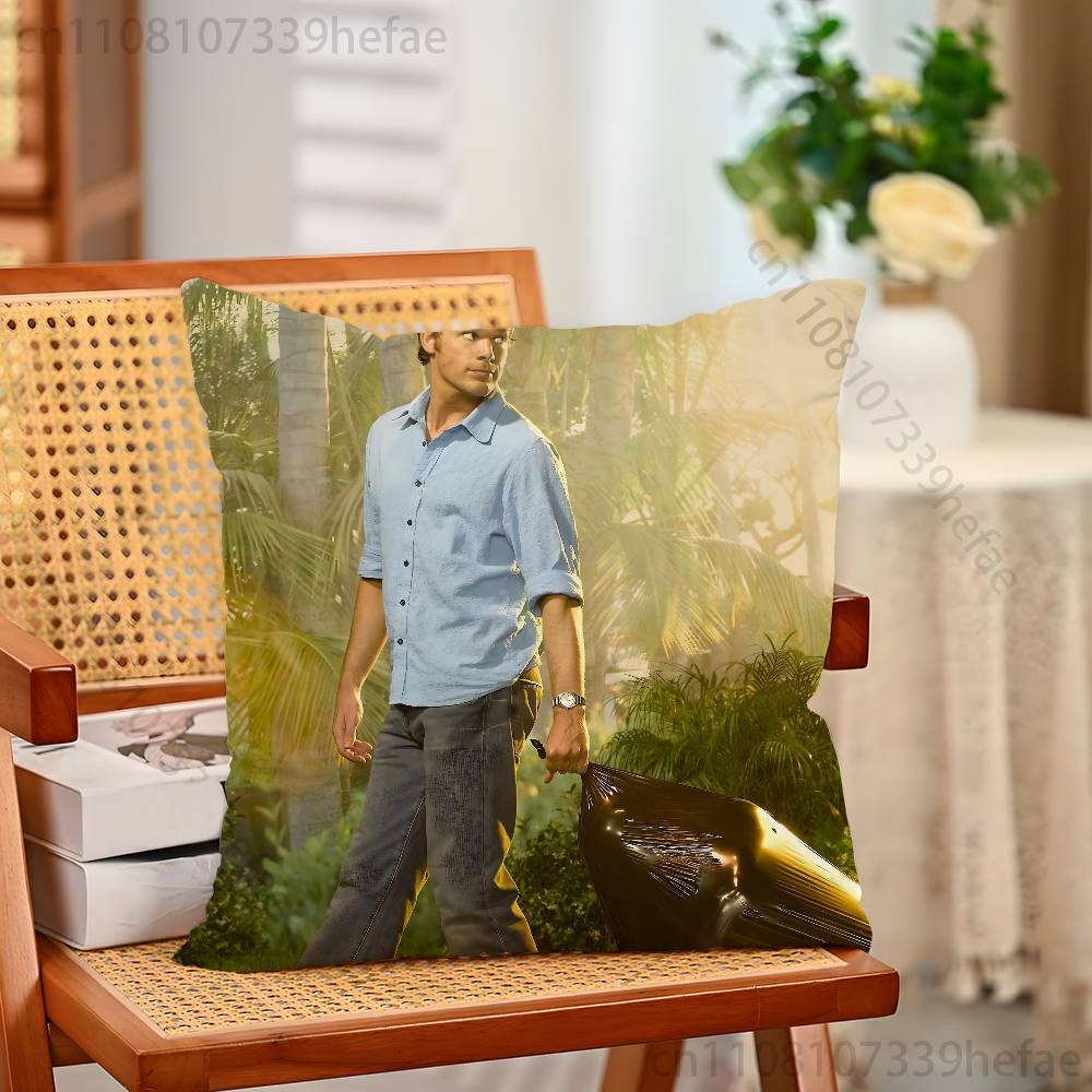 Movie DDexter Morgan Throw Pillow Case For Decoration 30cm 50cm 55cm Square Home Pillowcase Case