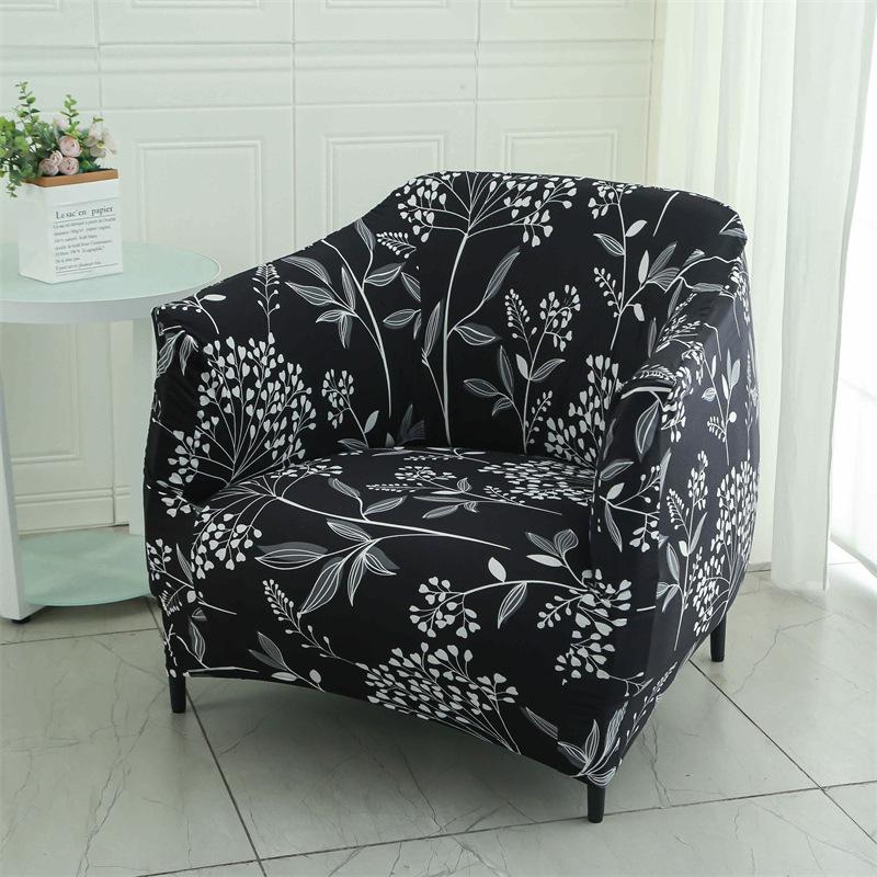 Все включено Чехол на кресло-бочку Защита мебели Эластичная ткань Чехол на кресло с подлокотниками Диван Чехол для дивана Интернет-кафе Бар Офис Диван Накидка