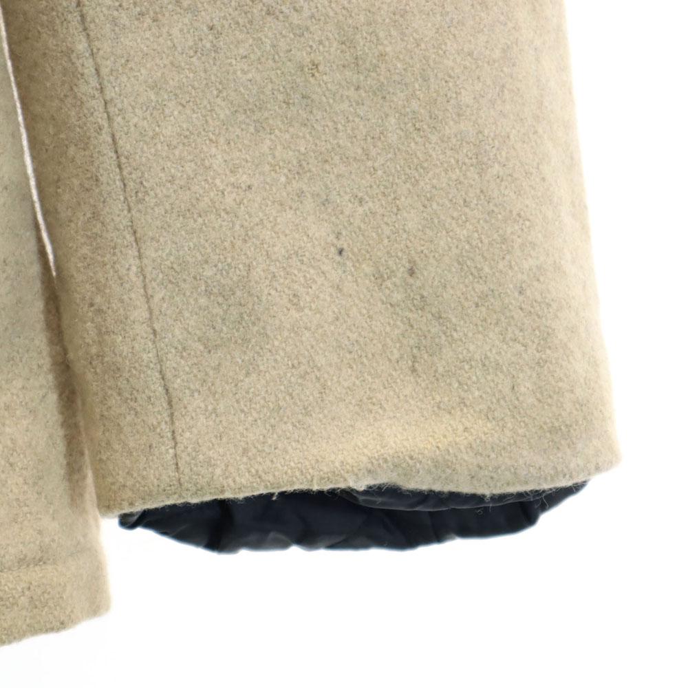 Мелтон 70-е Сделано в США Винтажное шерстяное пальто-бушлат L бежевое Стеганая спина Женское Б/У