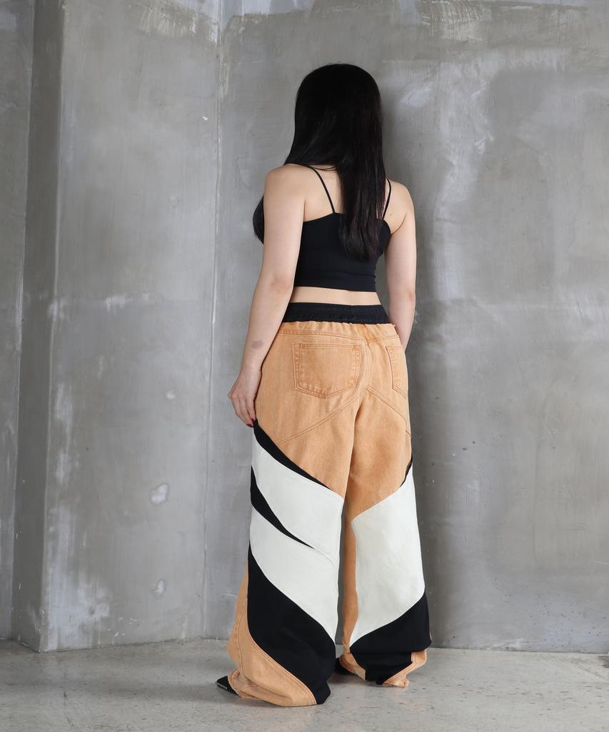 Sumilo Semi-Wide Origami Upcycled Denim Pants Unisex