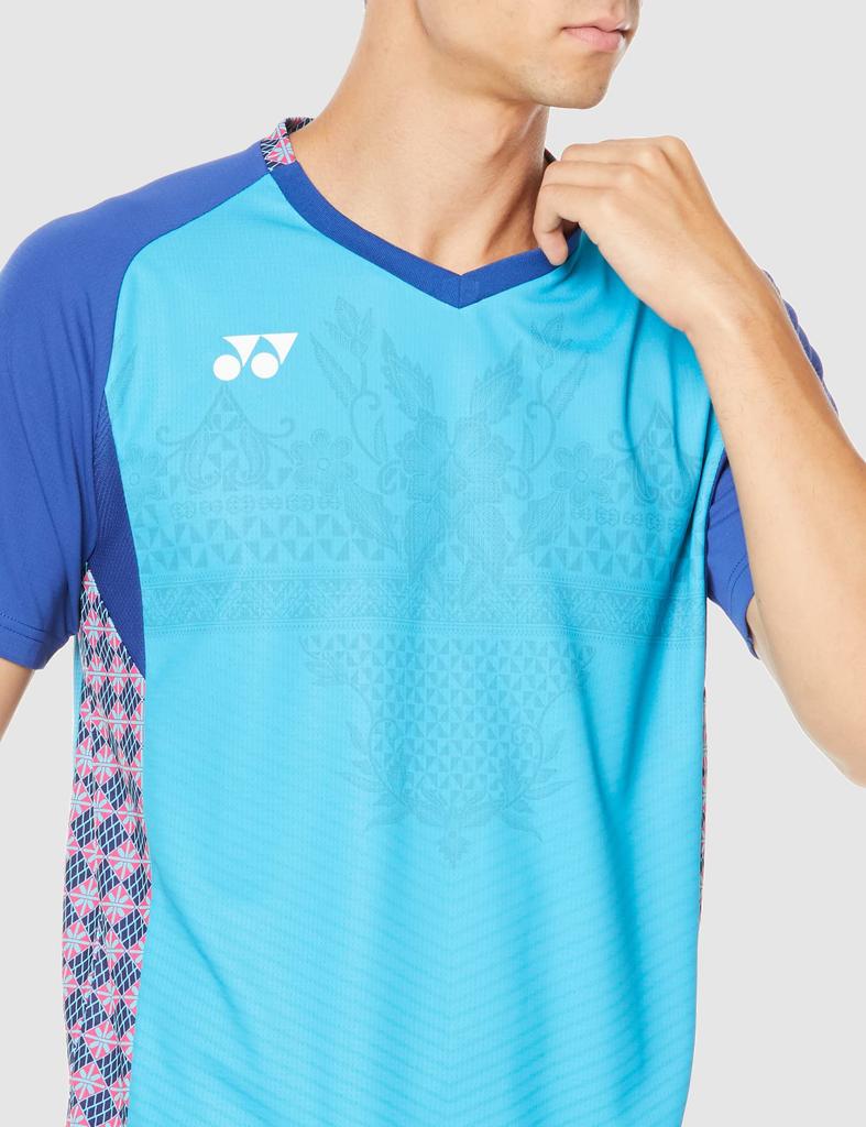 Yonex Short Sleeve Game Shirt Turquoise Medium Men's (Fit Style), (161),