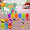 12Pcs Prefilled Easter Eggs Easter Basket Stuffers with Dinosaur Toys Filled Easter Egg Gift Colorful for Kids Toddlers