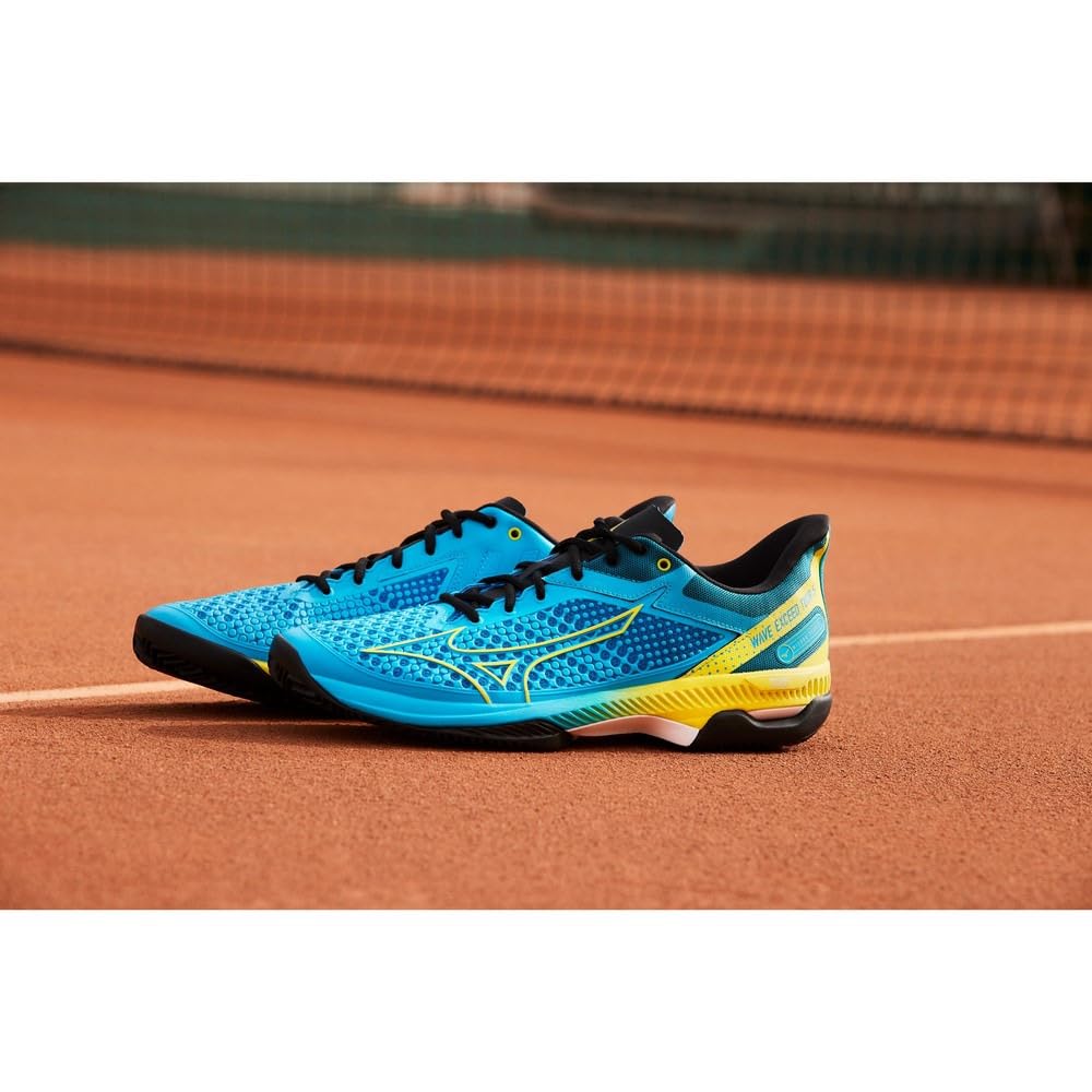 Tennis Shoes Wave Exceed TOUR 5 AC All Court Club Activities Lightweight Game Court Soft Light Cm 2E [Mizuno] Blue/Yellow/Black 23.0