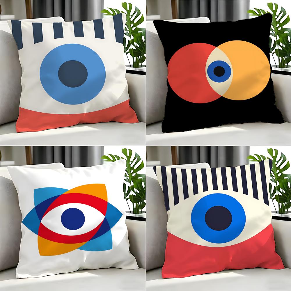 CColor Block Geometric Evil Eye Abstract Print Cushion Cover Cushion Cover Set Pcs x x x Pillowcase Decorative Sofa