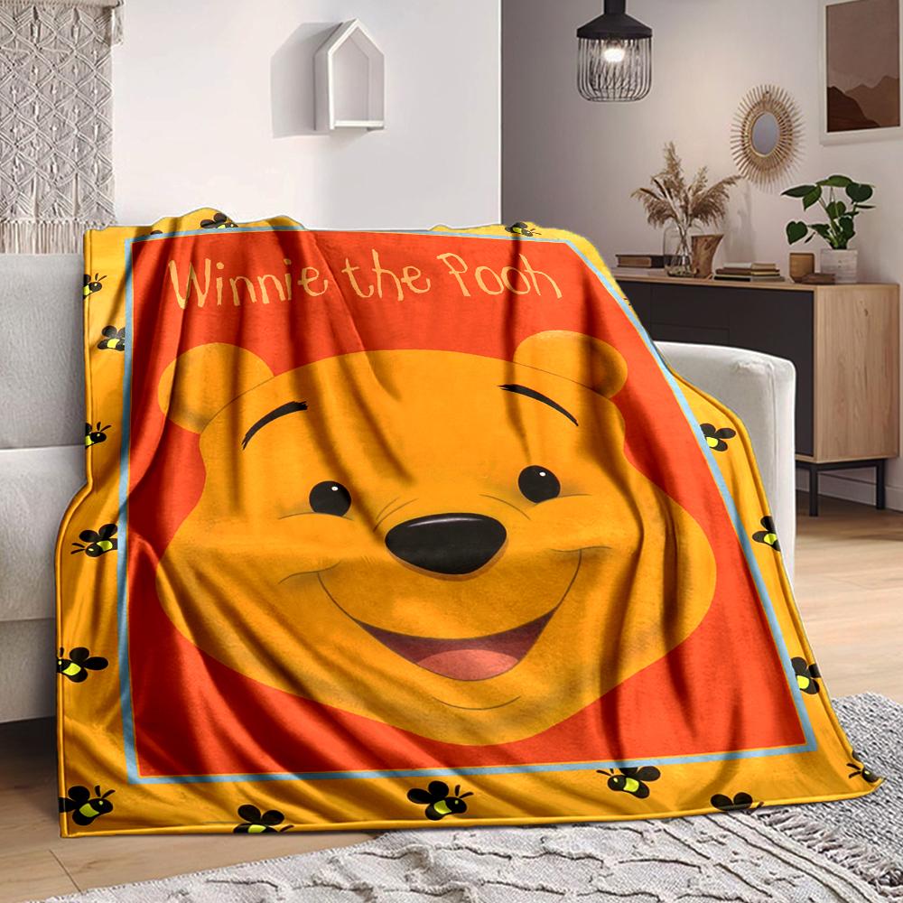 1Pc Winnie Pooh Frame Blanket Soft And Comfortable Casual Warm Camping Travel Christmas Halloween Xmas Gift M924582