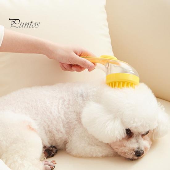 Soap With Bath Pet Brush Shampoo Container Soft Brush Head Dead Skin Loose Fur Removal Dog Cat Bathing Massage Grooming Brush