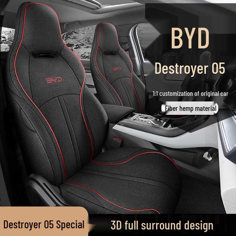 Всесезонные льняные чехлы на сиденья и подушки для BYD Destroyer 05