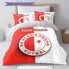 Custom Name Slavia Prague Football Crest Bedding,Quilt Set Quilt Cover Pillowcase Home Birthday Gift (1 * duvet cover + 2 * pillowcase, without core)