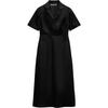 Plain Minimalist Comfortable Pullover Short Sleeve Dress Women Dresses Black 8962298-800
