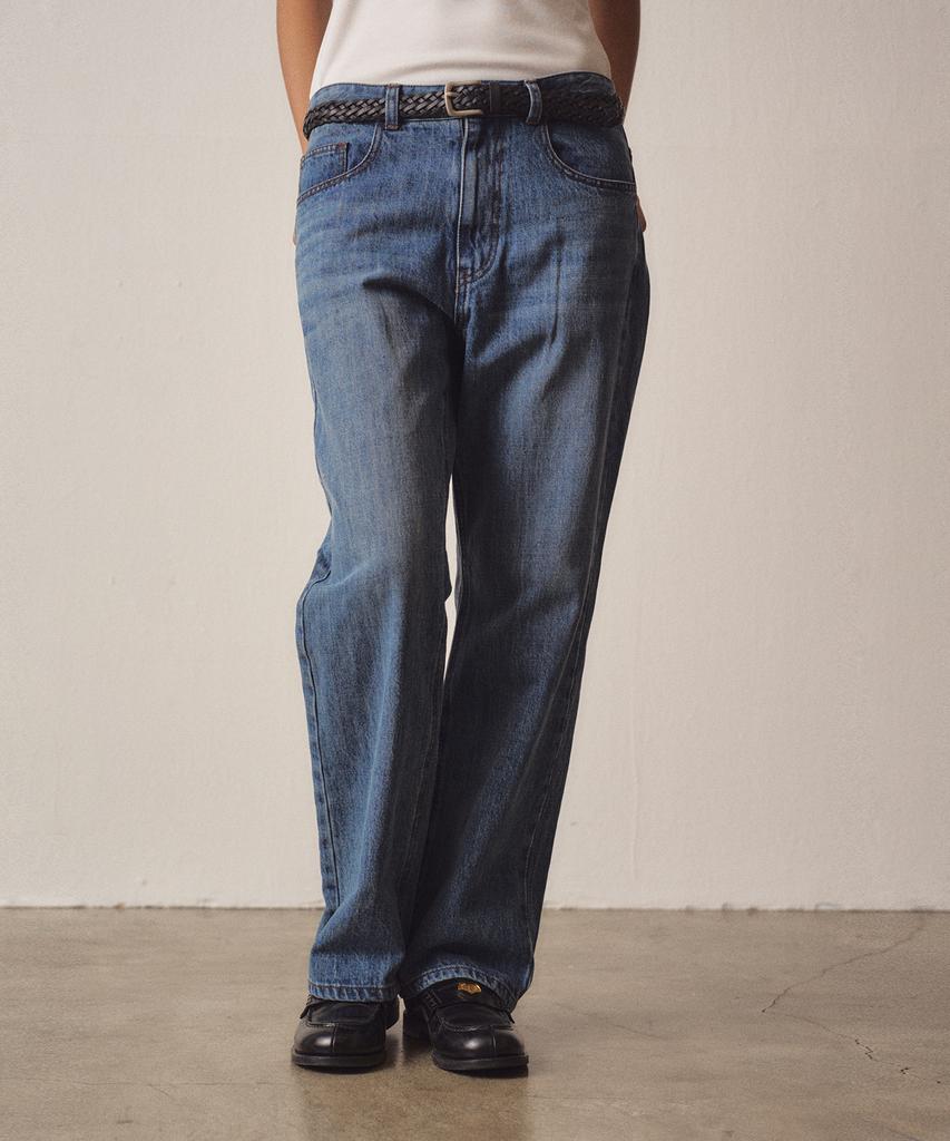 EZIO WOMEN W Blue Washed Denim Pants
