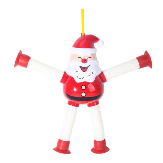 Рождественские Поп-трубки для наполнения чулка для малышей, детей, телескопические присоски, игрушка Санта-Клаус/Олень, фиджет-трубки, сенсорная игрушка для девочек и мальчиков