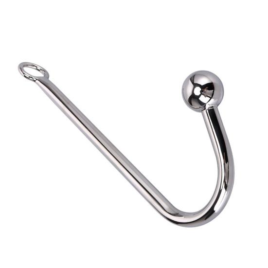 Stainless Steel Anal Hook Fetish Bondage Hook Sex Toys Solid Single Ball Rope Hook Unisex Adults Sex Games Bondage Fetish Toy for Couple Lovers