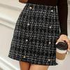 2025 Elegant Houndstooth Short Skirt - Autumn/Winter Fashion