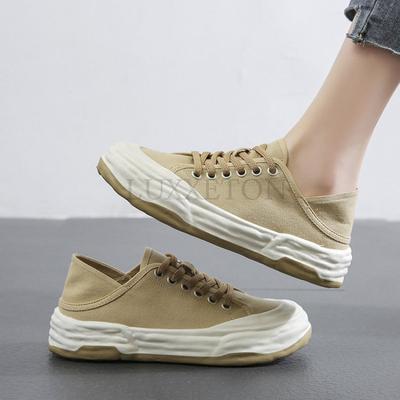 Кроссовки на платформе из парусины для женщин, новинка весны, уродливые милые туфли, ленивые повседневные туфли для доски, подходящие по цвету, Zapatillas