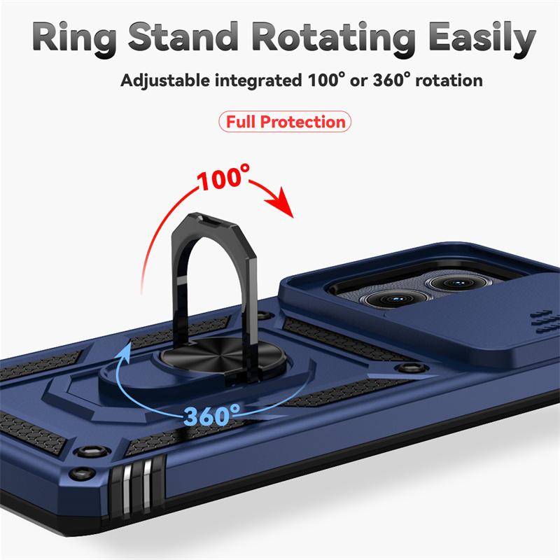 Чехол для Motorola G 5G 2024 Чехол Автомобильный Магнитный Держатель Кольцо Броня Ударопрочный Чехол для Moto G5G 2024 Защита Камеры Задняя Крышка