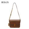 IELGY Korean Version of Fashionable Personalized Chain Small Square Bag, Brown Versatile Foreign Style Shoulder Armpit Bag