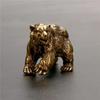 Vintage Brass Polar Bear Statue Home Decoration Craft Accessories Copper Sea Animal Figurine Miniatures Living Room Toy Ornament
