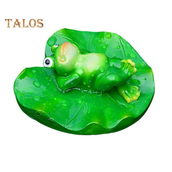 Плавающая лягушка статуя смолы мультфильм расслабляющая лягушка украшение пруд плавающая лягушка фигурка для аквариума сад бассейн водный элемент декор