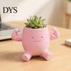 Мускулистый Мужчина Горшок Милый Горшок, 3D Печатное Лицо с Улыбкой Растение Минималистичная Текстура Сосуд Горшок, Декоративный Забавный Контейнер для Суккулентов Маленький