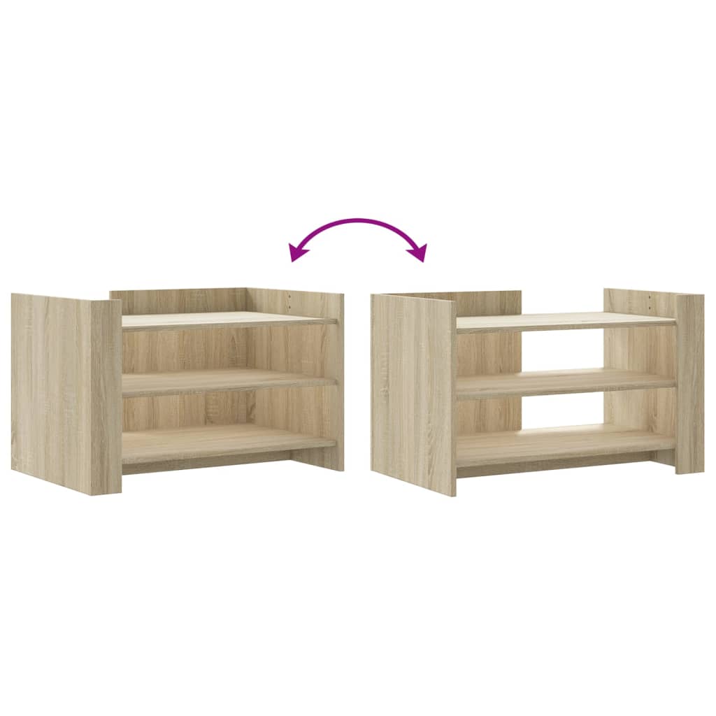 Coffee Table Sonoma Oak 80 x 50 x 50 cm Particleboard