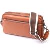 Spacious Bag for Women with Pockets Made of Genuine Leather Vintage 22601 Brown