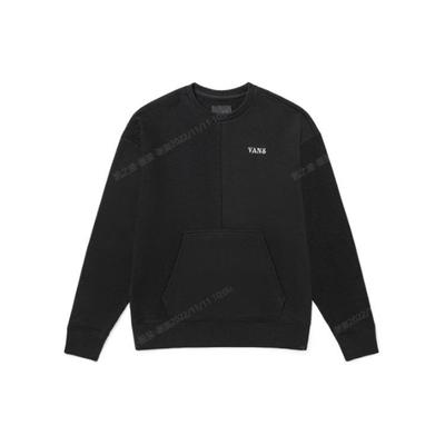 Vans Пуловер с капюшоном и вышитым логотипом в стиле пэчворк, топы унисекс, черный VN0A5H9QBLK