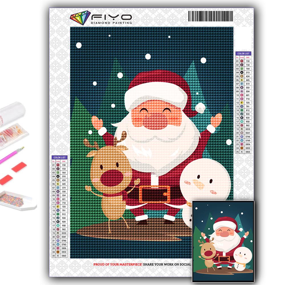 Популярная 5D Diy вышивка крестиком Рождественская елка Санта-Снеговик картина полная дрель набор для вышивки крестиком настенная наклейка домашний декор