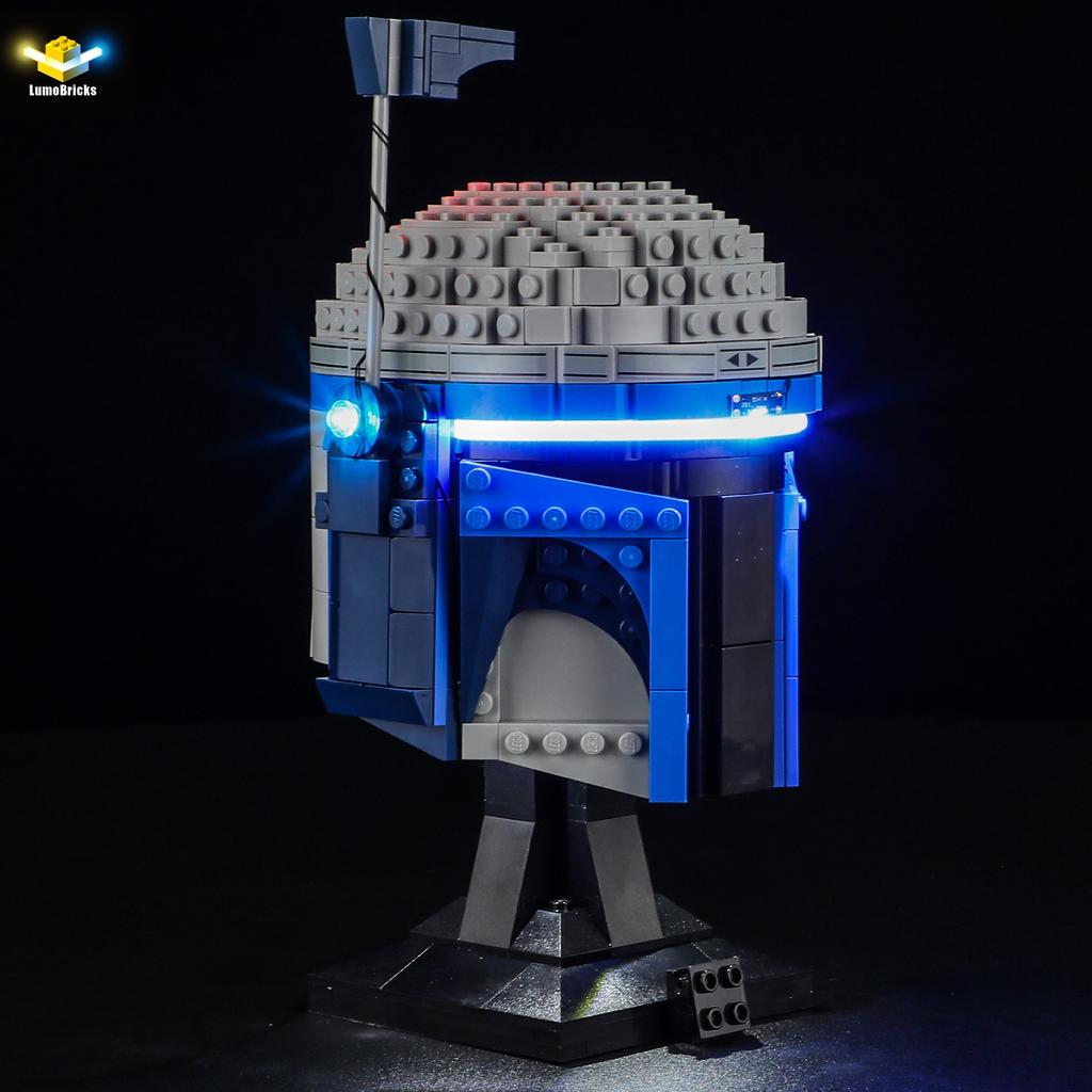 P10101 DIY Набор светодиодной подсветки для шлема Джанго Фетта™ LEGO 75408, Игрушка-конструктор, Декорация, Регулируемые аксессуары освещения